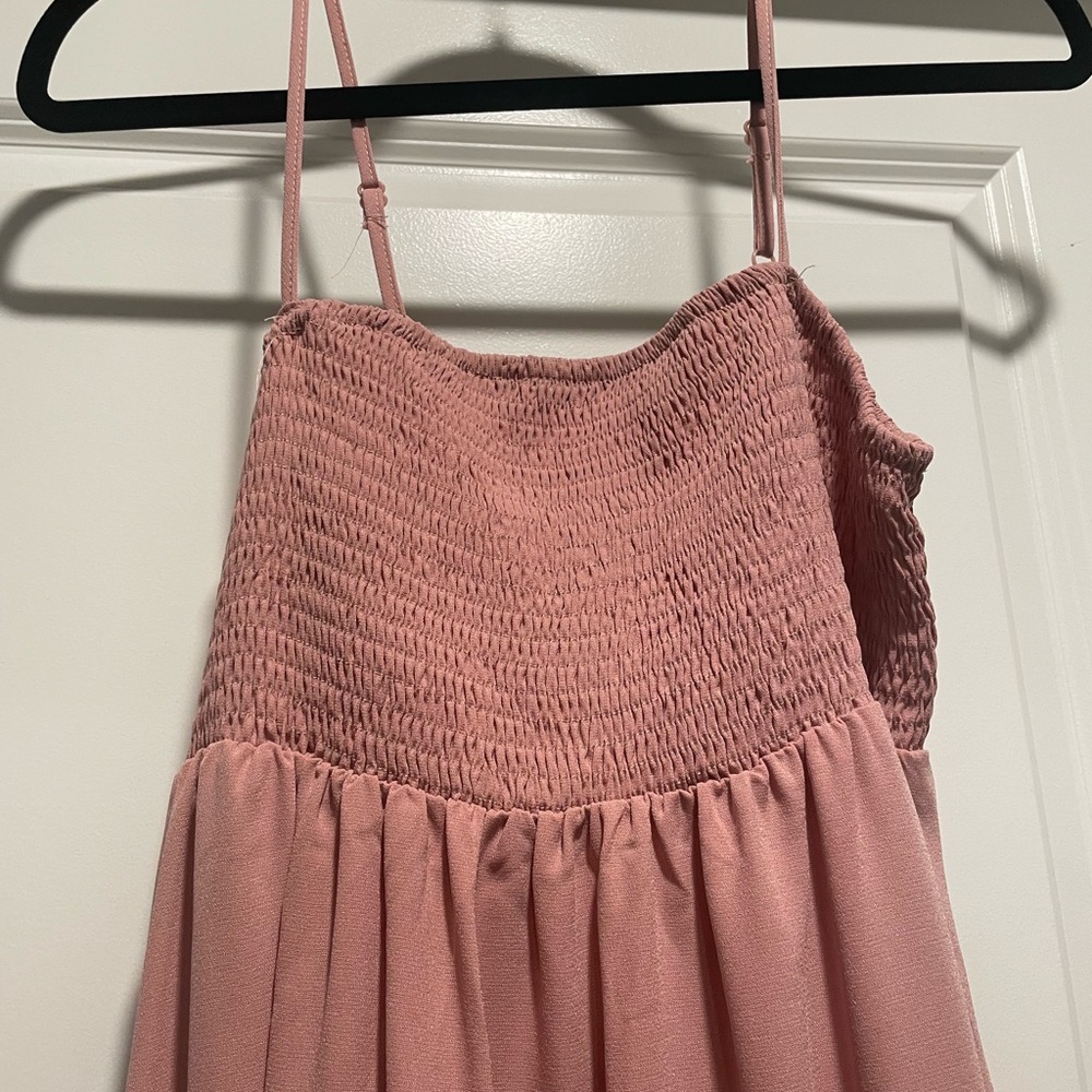SHEIN Strapless Blush Pink Maternity Dress - Picture 2 of 3
